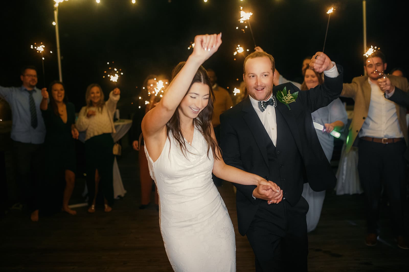 Charleston Bride and Groom Grand exit