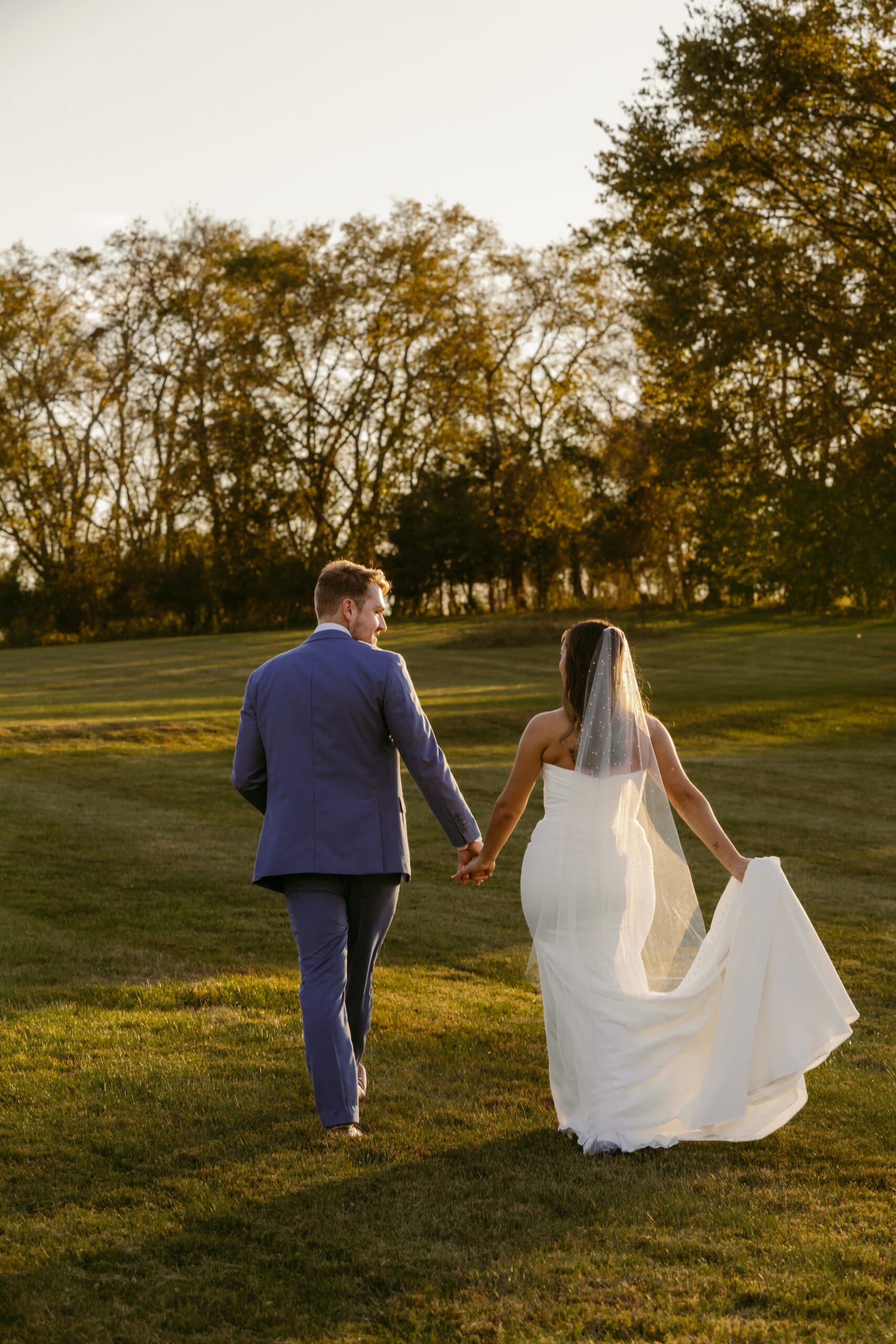 Nashville TN Wedding: Bride and Groom during golden hour