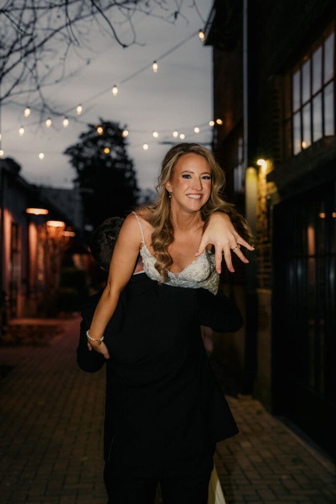 Wedding photographer capturing reception in Nashville