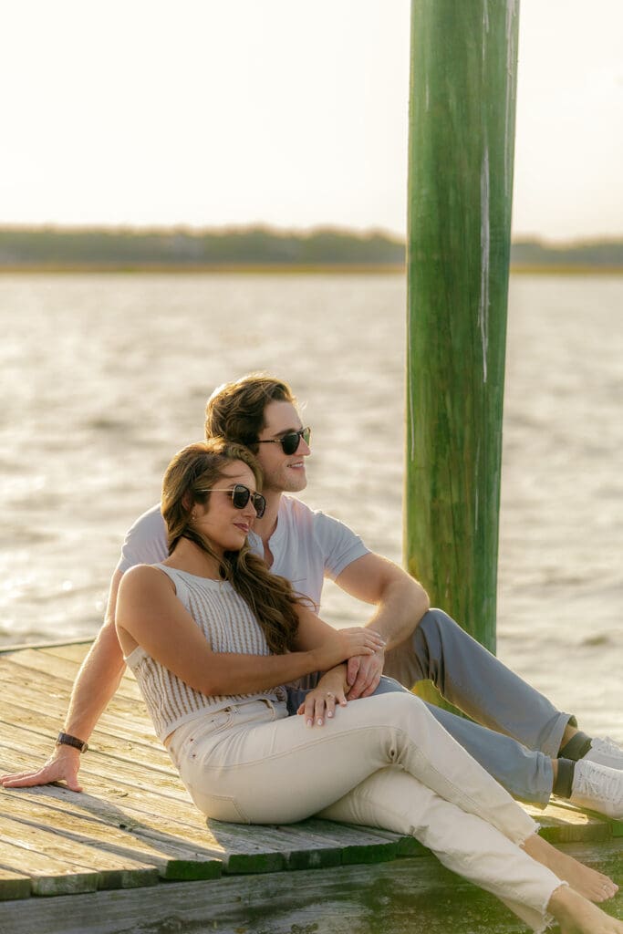 Engagement session by the water in Charleston 