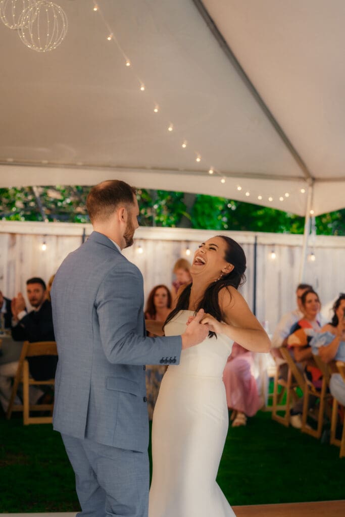 First dance for bride and Groom in Charleston SC