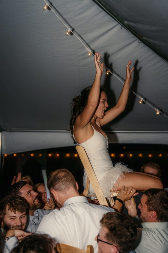 Bride at the reception of a Charleston SC Wedding