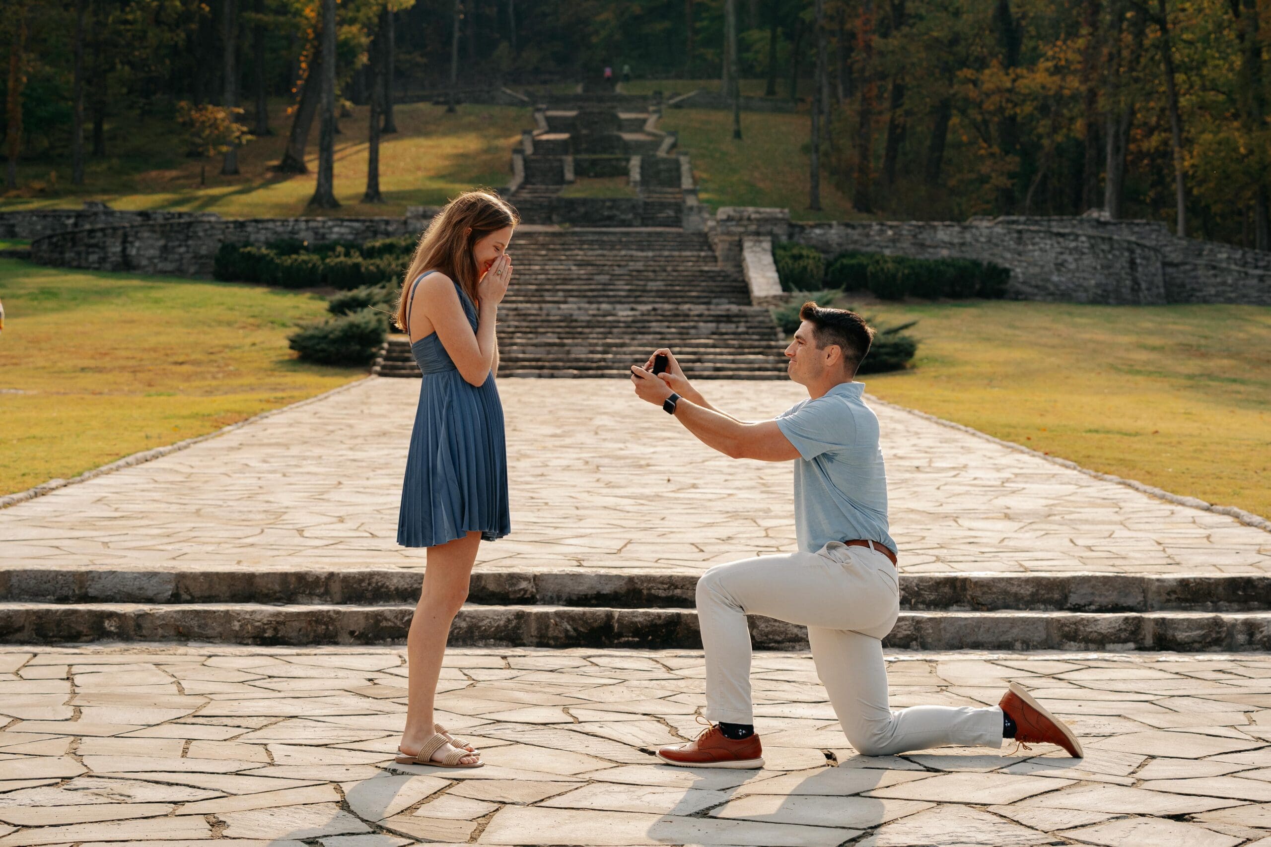 Nashville proposal photographer at Percy Warner Park