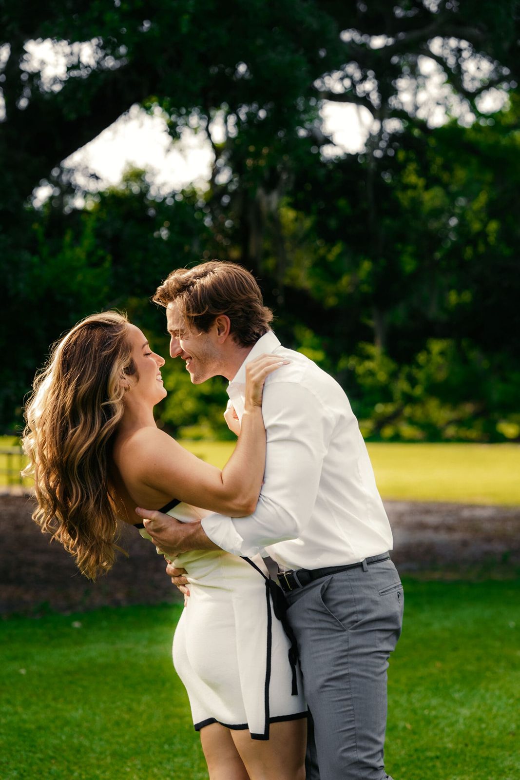Groom tries to kiss his bride-to-be as she pulls away